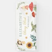 エンチャントフェアリー誕生日マッシュルームウッドランド 横断幕 (縦)