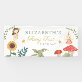 エンチャントフェアリー誕生日マッシュルームウッドランド 横断幕