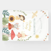 エンチャントフェアリー誕生日マッシュルームウッドランド 横断幕 (横)