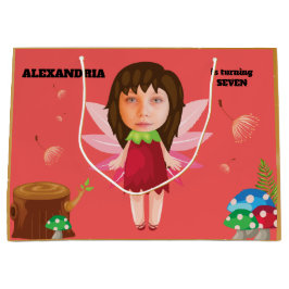 エンチャントフェアリー魔法ピクシー新しいおもしろいキッズファブ ラージペーパーバッグ