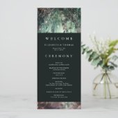 エンチャントフォレストつる植物金ゴールドマウヴ結婚式 プログラム (スタンド正面)