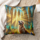 エンチャントフォレストのゴールデンレトリバー クッション (ブランケット)