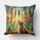 エンチャントフォレストのゴールデンレトリバー クッション (正面)