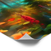 エンチャントフォレストのゴールデンレトリバー ポスター (角)