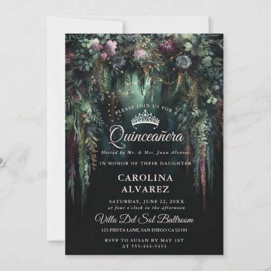 エンチャントフォレストアーチフェアユタレフローラキンセアニラ 招待状 (正面)