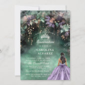エンチャントフォレストアーチ金ゴールドラベンダーキンセアニェラ 招待状 (正面)