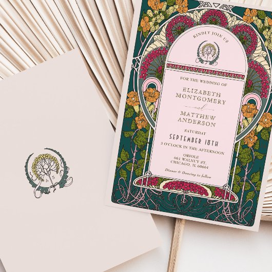 エンチャントフォレストアールデコ結婚式招待状 招待状