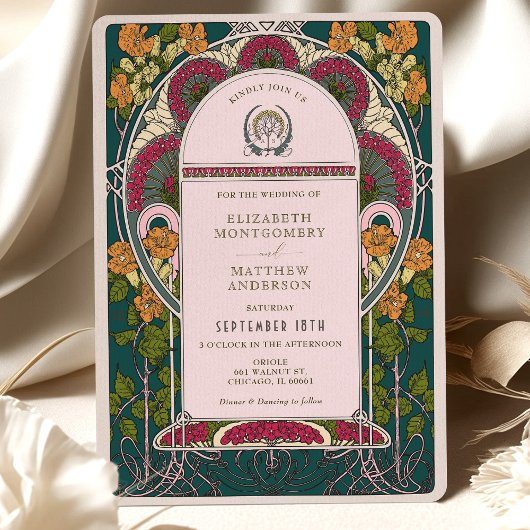 エンチャントフォレストアールデコ結婚式招待状 招待状