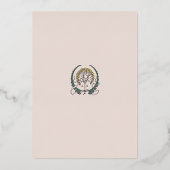 エンチャントフォレストアールデコ結婚式招待状 箔招待状 (裏面)