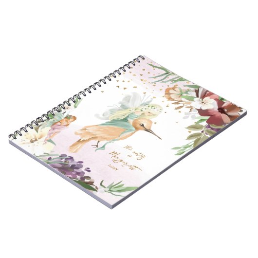 エンチャントフォレストイラストレーションラブリーフェアリーガール ノートブック (左側)