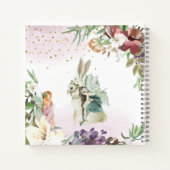 エンチャントフォレストイラストレーションラブリーフェアリーガールNo ノートブック (裏面)