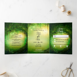 エンチャントフォレストウッズトリフォールド結婚式 プログラム