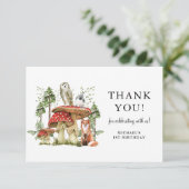 エンチャントフォレストウッドランズボーイファースト誕生日 サンキューカード (スタンド正面)