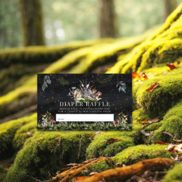 エンチャントフォレストウッドランドおむつラッフルチケット エンクロージャーカード