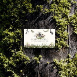 エンチャントフォレストウッドランドおむつラッフルチケット エンクロージャーカード