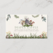 エンチャントフォレストウッドランドおむつラッフルチケット エンクロージャーカード (正面)