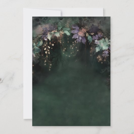 エンチャントフォレストウッドランドアーチグリーンキンセアニェラ 招待状 (裏面)