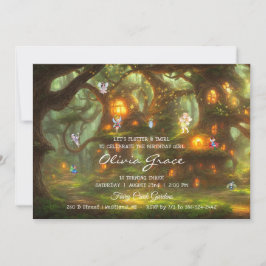 エンチャントフォレストウッドランドフェアリースランバーパーティー 招待状