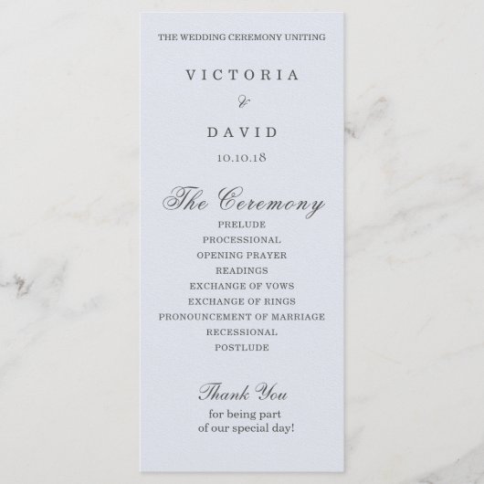 エンチャントフォレストウッドランド結婚式 プログラムカード プログラム (正面)