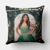 エンチャントフォレストエメラルドグリーンキンセアニラ写真 クッション (裏面)