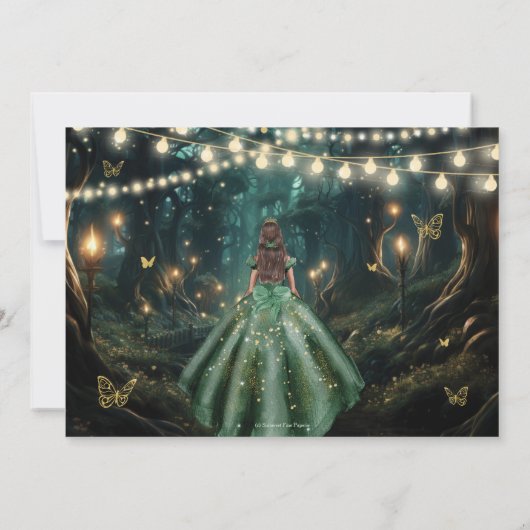 エンチャントフォレストエメラルドグリーンキンセアニラ写真 サンキューカード (裏面)