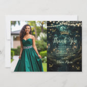 エンチャントフォレストエメラルドグリーンキンセアニラ写真 サンキューカード (正面)