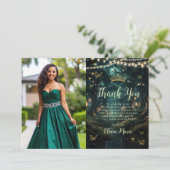 エンチャントフォレストエメラルドグリーンキンセアニラ写真 サンキューカード (スタンド正面)