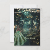 エンチャントフォレストエメラルドグリーンドレスキンセアニラ サンキューカード (正面)