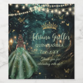 エンチャントフォレストエメラルドグリーンドレスキンセアニラ ワインラベル (シングルラベル)