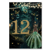 エンチャントフォレストエメラルドグリーンドレスバルミツワー テーブルナンバー (裏面)