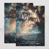 エンチャントフォレストオークツリーフェアリーライトブライダル 招待状 (正面/裏面)