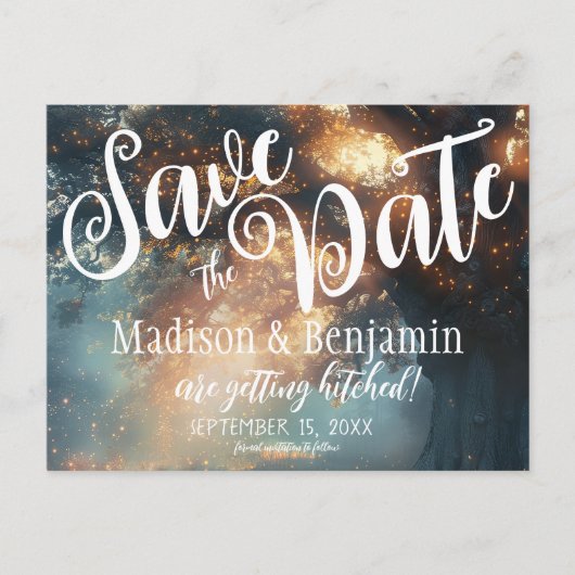 エンチャントフォレストオークツリー妖精のライト日救付付 ポストカード (正面)