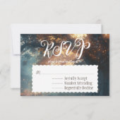 エンチャントフォレストオークツリー妖精ライトRSVP 招待状 (正面)