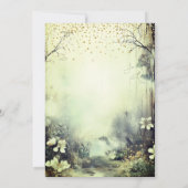 エンチャントフォレストガール誕生日 招待状 (裏面)