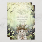 エンチャントフォレストガール誕生日 招待状 (正面/裏面)