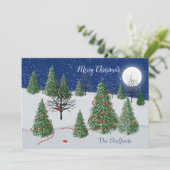 エンチャントフォレストクリスマスイブホリデーカード シーズンカード (スタンド正面)