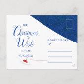 エンチャントフォレストクリスマスイブホリデーハガキ シーズンポストカード (裏面)