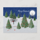 エンチャントフォレストクリスマスイブホリデーハガキ シーズンポストカード (正面)