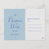 エンチャントフォレストクリスマスデイホリデーハガキ シーズンポストカード (裏面)