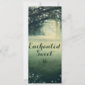 エンチャントフォレストグリーンブルーライトスウィート16チケット 招待状 (裏面)