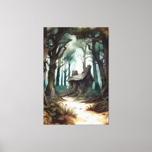 エンチャントフォレストコテージ キャンバスプリント (正面)