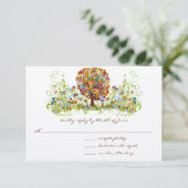 エンチャントフォレストサイドブランチ結婚式招待状 出欠カード (スタンド正面)