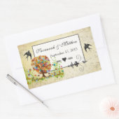 エンチャントフォレストサイドブ結婚ランチ 長方形シール (封筒)