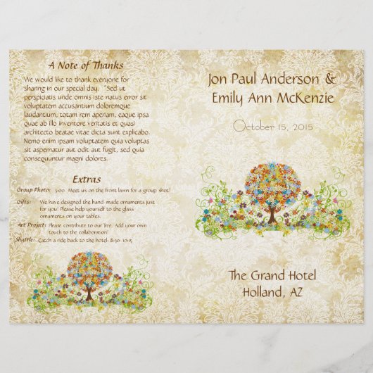 エンチャントフォレストサークルオブラブ結婚式 プログラム (正面)