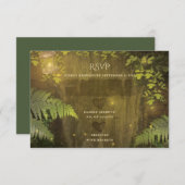 エンチャントフォレストシークレットガーデンドリームウェディングRSVP 出欠カード (正面/裏面)