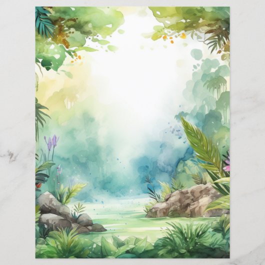 エンチャントフォレストジャングルアドベンチャースクラップブック紙 (正面)