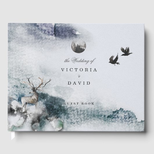 エンチャントフォレストスタグムーン結婚ズゲストブック ゲストブック (正面)