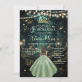 エンチャントフォレストセージ緑のドレスXVキンセアニラ 招待状 (正面)