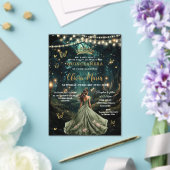 エンチャントフォレストセージ緑ドレスキンセアニラ16 アクリル招待状 (インサイチュ (ウェディング))