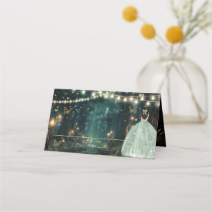 エンチャントフォレストセージ緑ドレスキンセアニラ プレイスカード